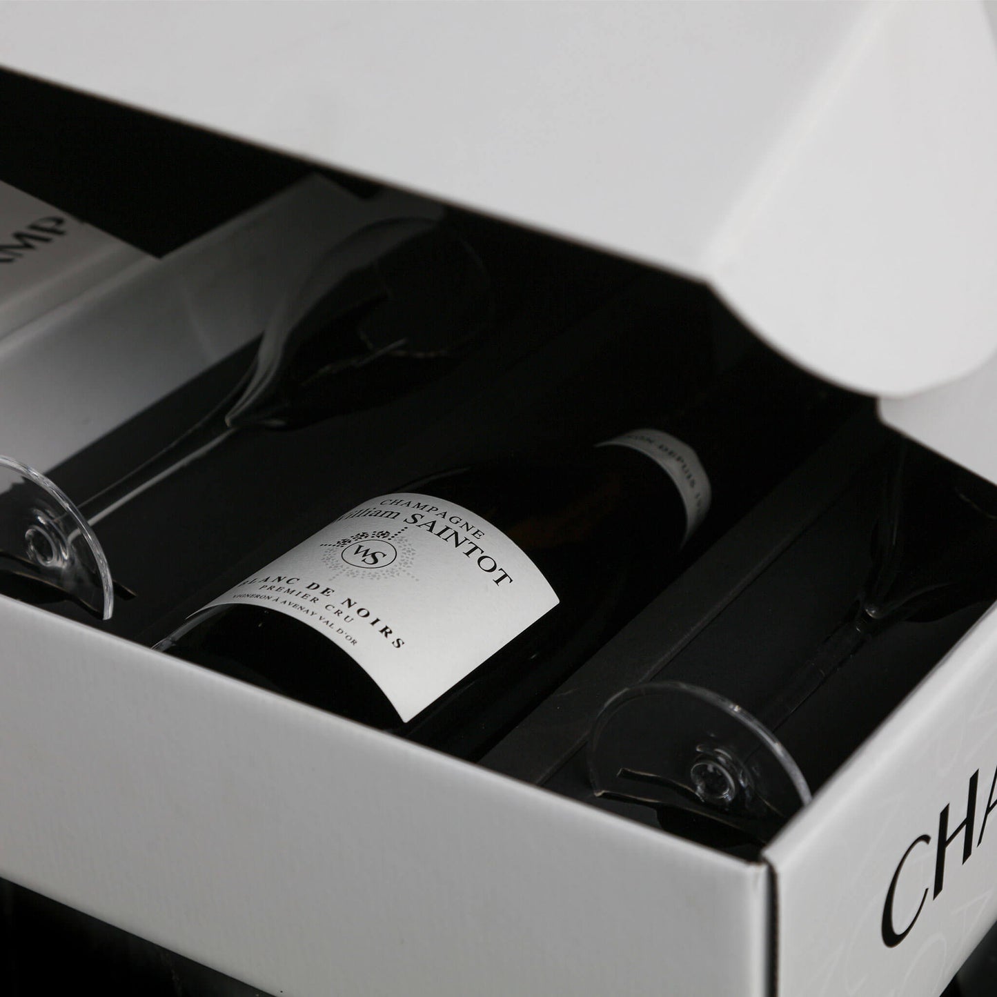 Champagne cadeau met glazen