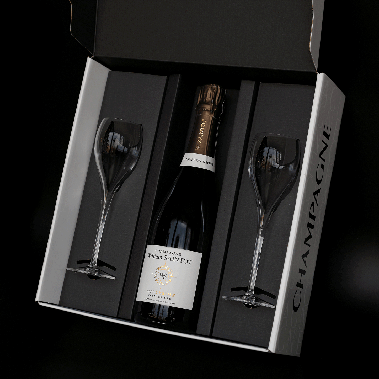 Geschenkdoos Champagne met glazen