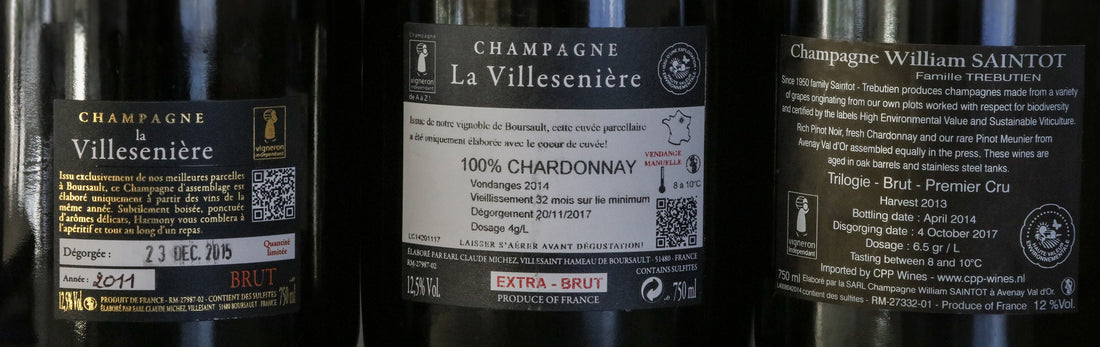 De kleine lettertjes op het Champagne label