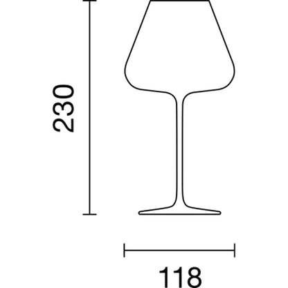 Italesse Etoilé Platinum Leggerissimi handgemaakt kristal wijnglas
