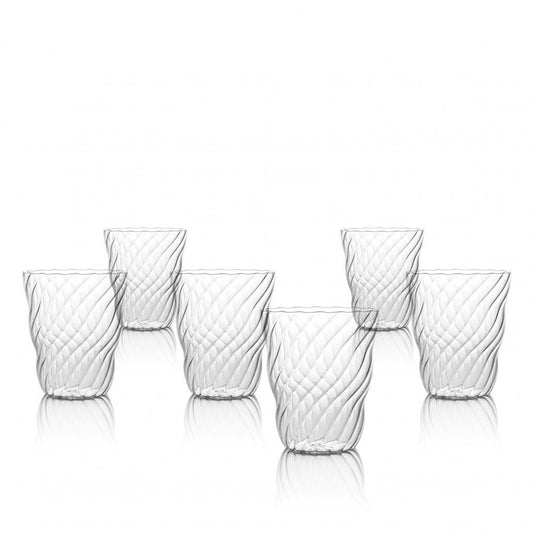 Italesse Twist Tumbler Clear handgemaakt kristal waterglas