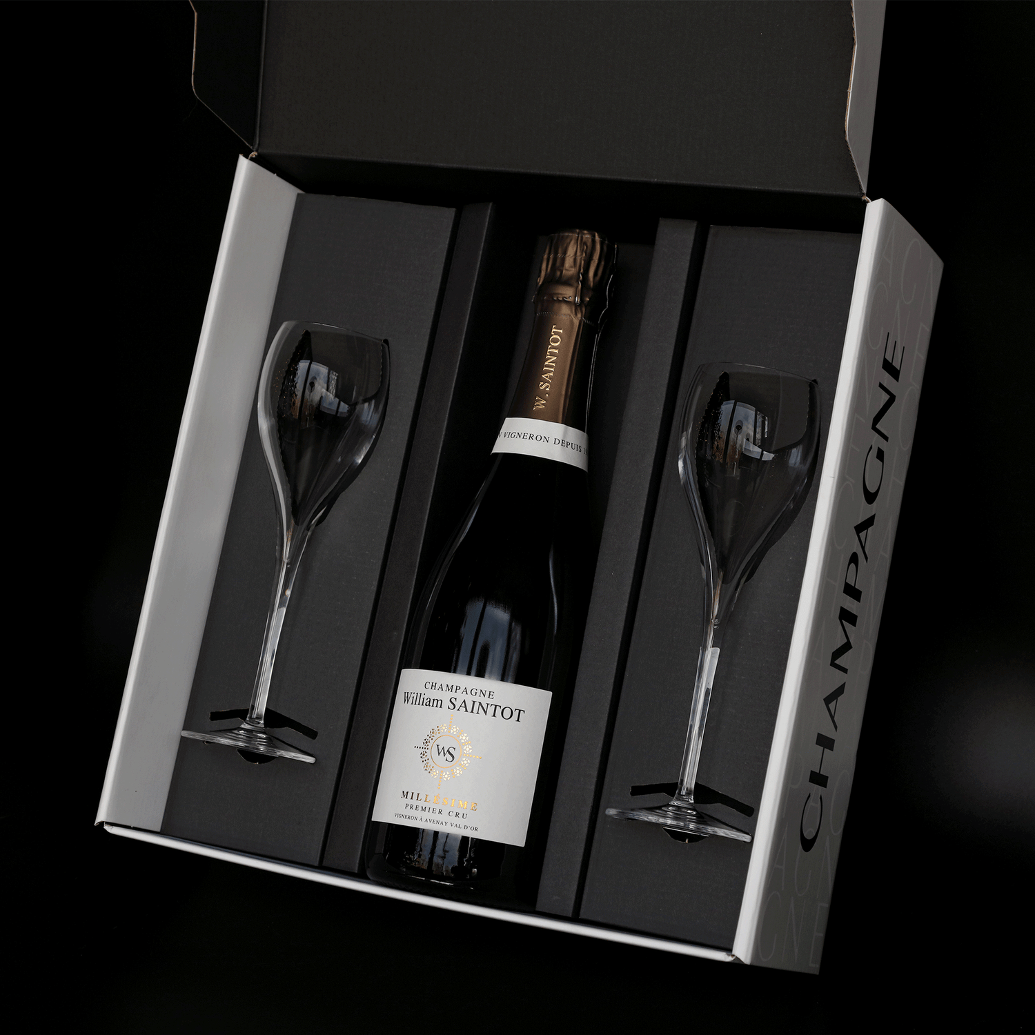 Geschenkdoos Champagne met glazen