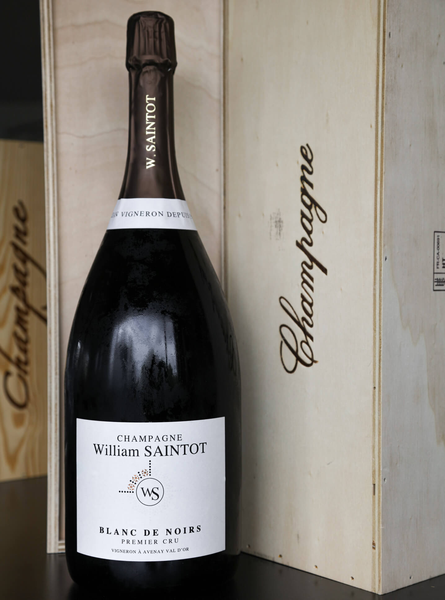 Champagne William Saintot Blanc de Noirs grote fles Jeroboam